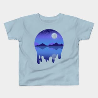 Melting Moonscape Kids T-Shirt